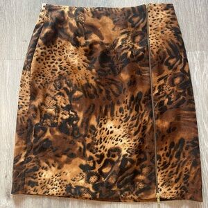Animal Print Pencil Skirt Russell Kemp Petite Size 4 P NWT zipper